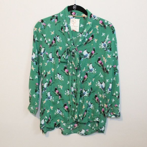 20 of 52 Conversations Anthro Bird Blouse H10772 - Picture 2 of 9